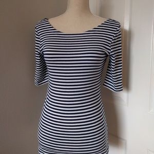 Banana republic dark Royal blue stripe top